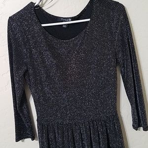 Forever 21 Black Shimmer Mini Dress
